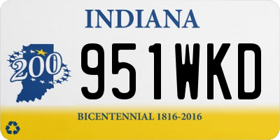 IN license plate 951WKD