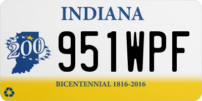 IN license plate 951WPF