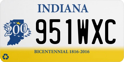 IN license plate 951WXC
