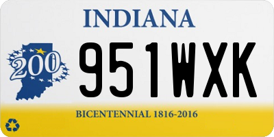 IN license plate 951WXK