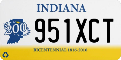 IN license plate 951XCT