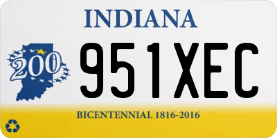 IN license plate 951XEC