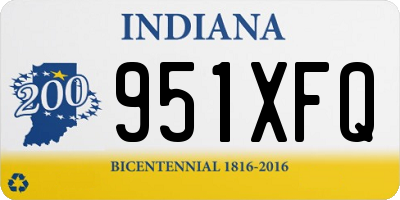 IN license plate 951XFQ