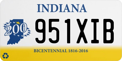 IN license plate 951XIB