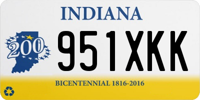 IN license plate 951XKK