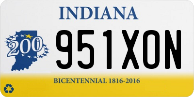 IN license plate 951XON