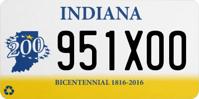 IN license plate 951XOO