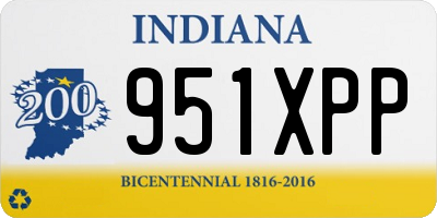IN license plate 951XPP