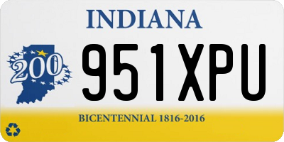 IN license plate 951XPU