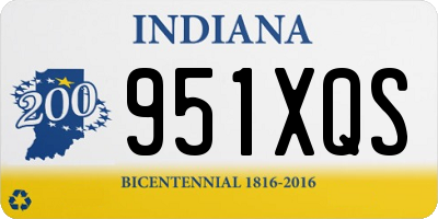 IN license plate 951XQS