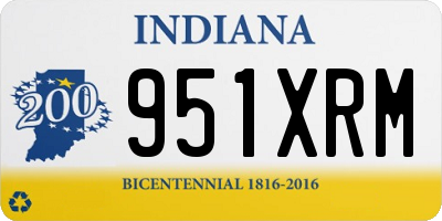 IN license plate 951XRM