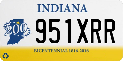 IN license plate 951XRR