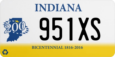 IN license plate 951XS