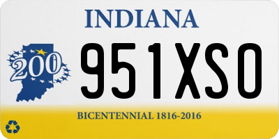IN license plate 951XSO
