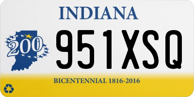 IN license plate 951XSQ