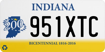 IN license plate 951XTC