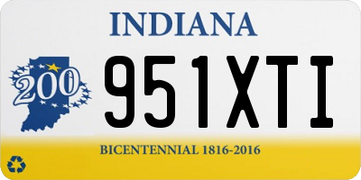 IN license plate 951XTI