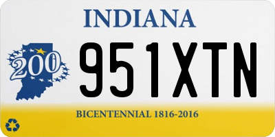 IN license plate 951XTN