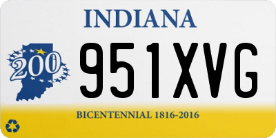 IN license plate 951XVG