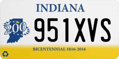 IN license plate 951XVS