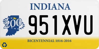 IN license plate 951XVU