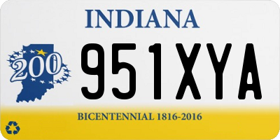 IN license plate 951XYA