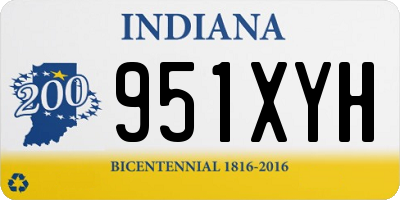 IN license plate 951XYH