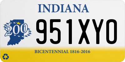 IN license plate 951XYO