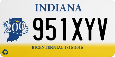 IN license plate 951XYV