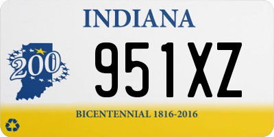 IN license plate 951XZ