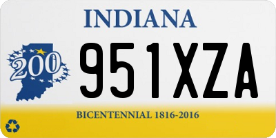 IN license plate 951XZA