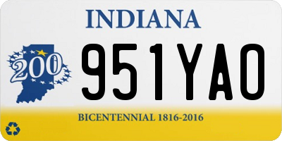 IN license plate 951YAO