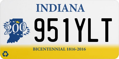 IN license plate 951YLT