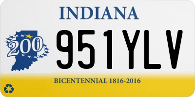 IN license plate 951YLV