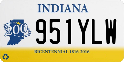 IN license plate 951YLW