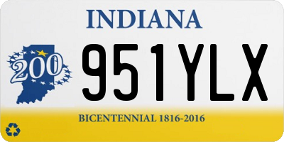 IN license plate 951YLX