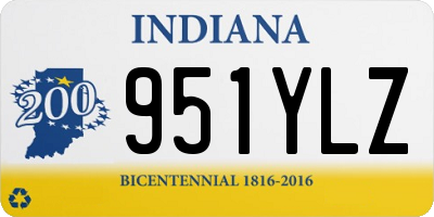 IN license plate 951YLZ