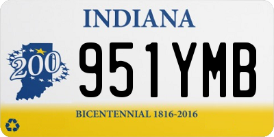 IN license plate 951YMB