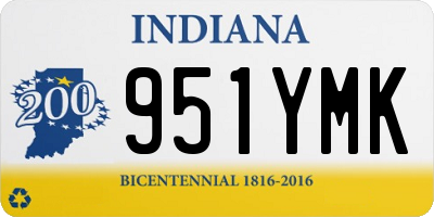 IN license plate 951YMK