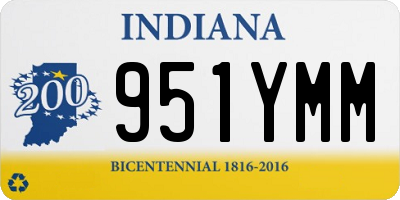IN license plate 951YMM