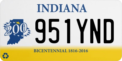 IN license plate 951YND