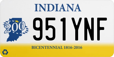 IN license plate 951YNF
