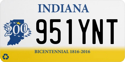IN license plate 951YNT