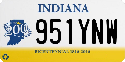 IN license plate 951YNW