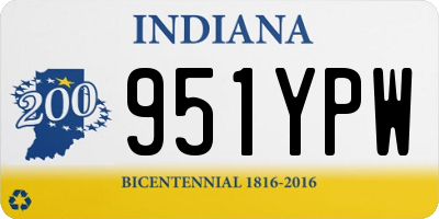 IN license plate 951YPW