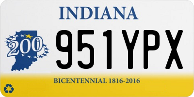 IN license plate 951YPX