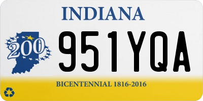 IN license plate 951YQA