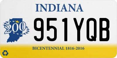 IN license plate 951YQB