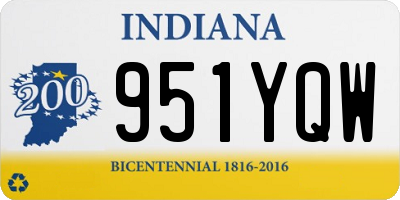 IN license plate 951YQW