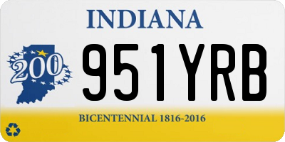 IN license plate 951YRB